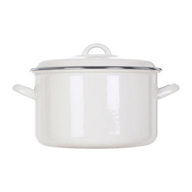 Porter White Enamel 24cm Casserole Dish