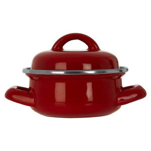 Red Enamel 10cm Mini Casserole Dish | Porter
