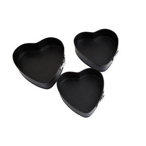 Set of Three Heart Shaped Springform Cake Tins | From Scratch