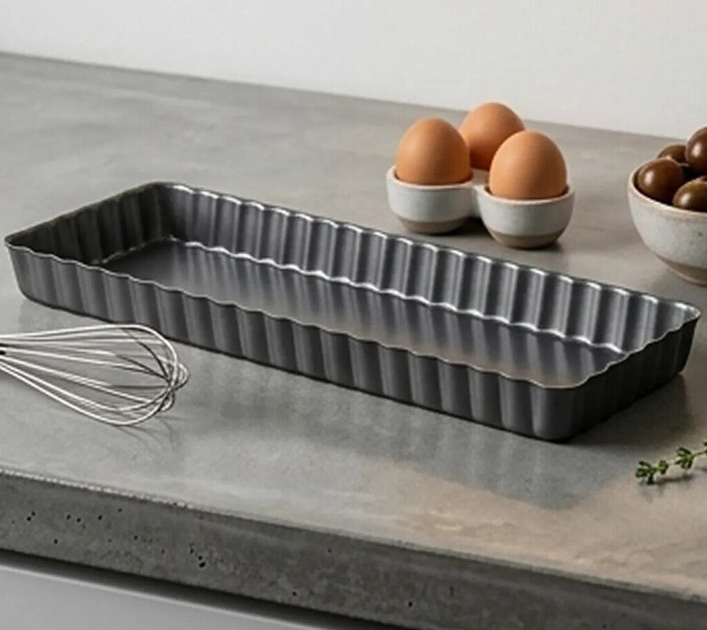 From Scratch Rectangular Fluted Flan Quiche Tin