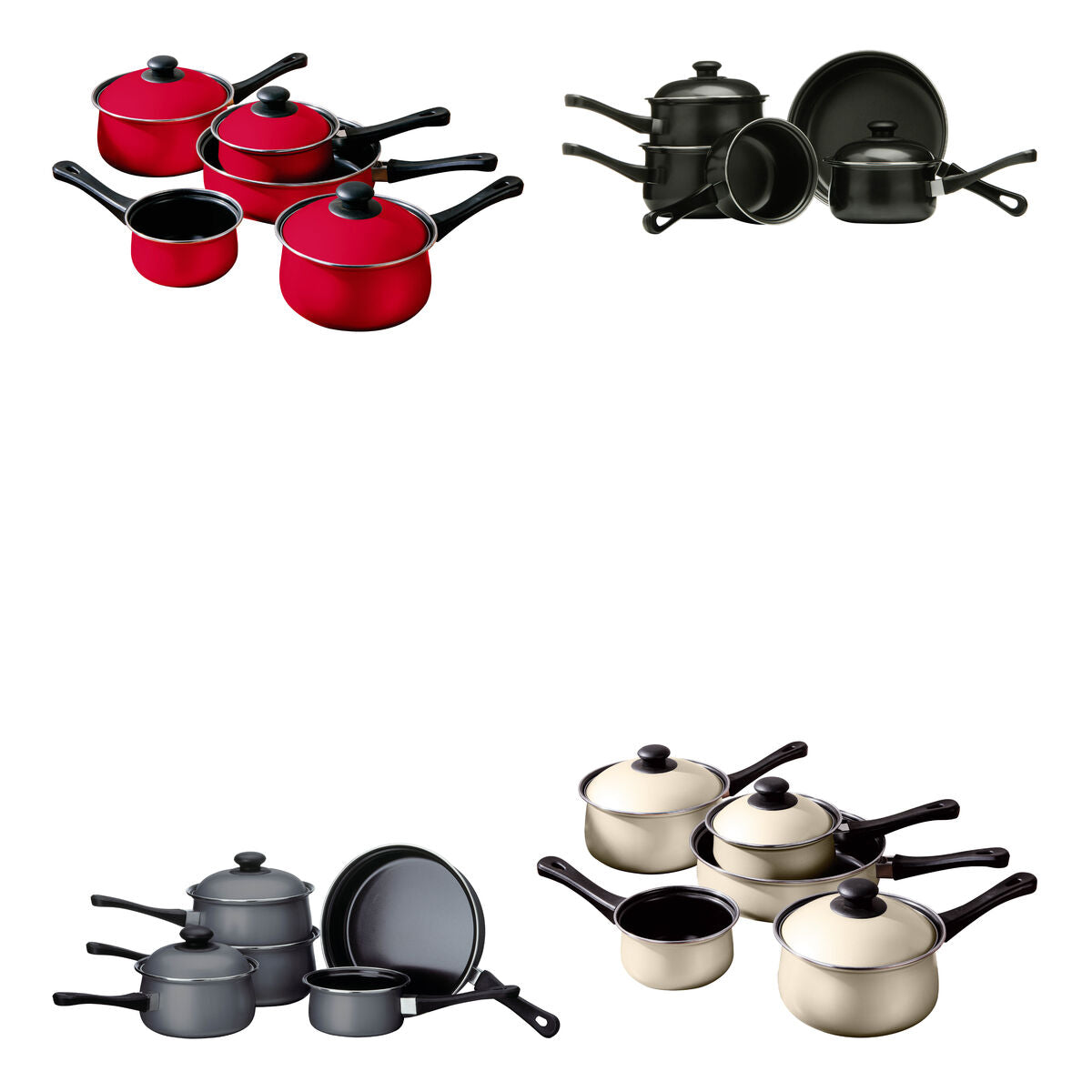 Black Non Stick 5 Piece Cookware Set | Viggo