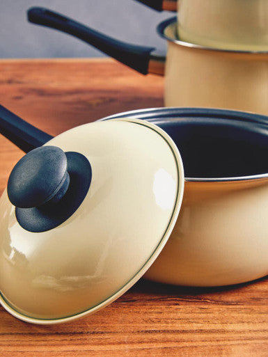 Viggo Cream Non Stick 5 Piece Cookware Set