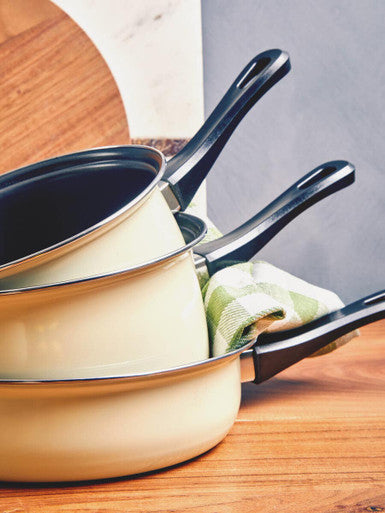 Viggo Cream Non Stick 5 Piece Cookware Set