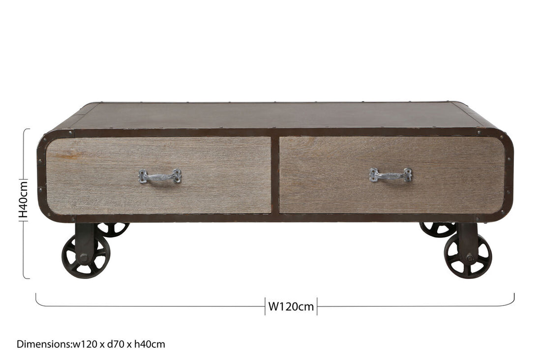 Village Loft 2 Drawer Coffee Table