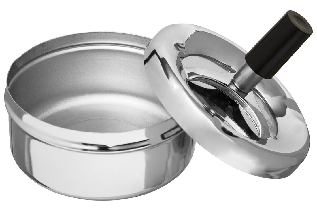 Chrome Effect Small Spinning Ashtray