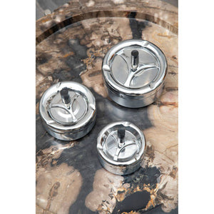 Chrome Effect Small Spinning Ashtray