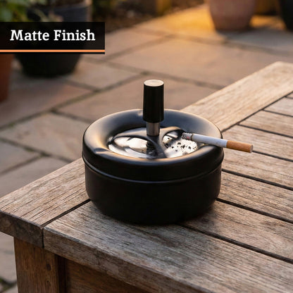 Medium Black Spinning Ashtray
