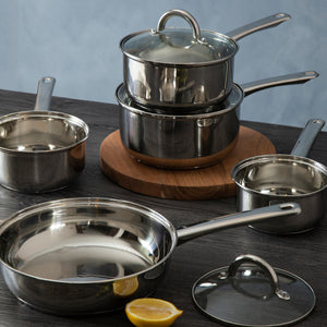 5 Piece Stainless Steel Pan Set | Crosse
