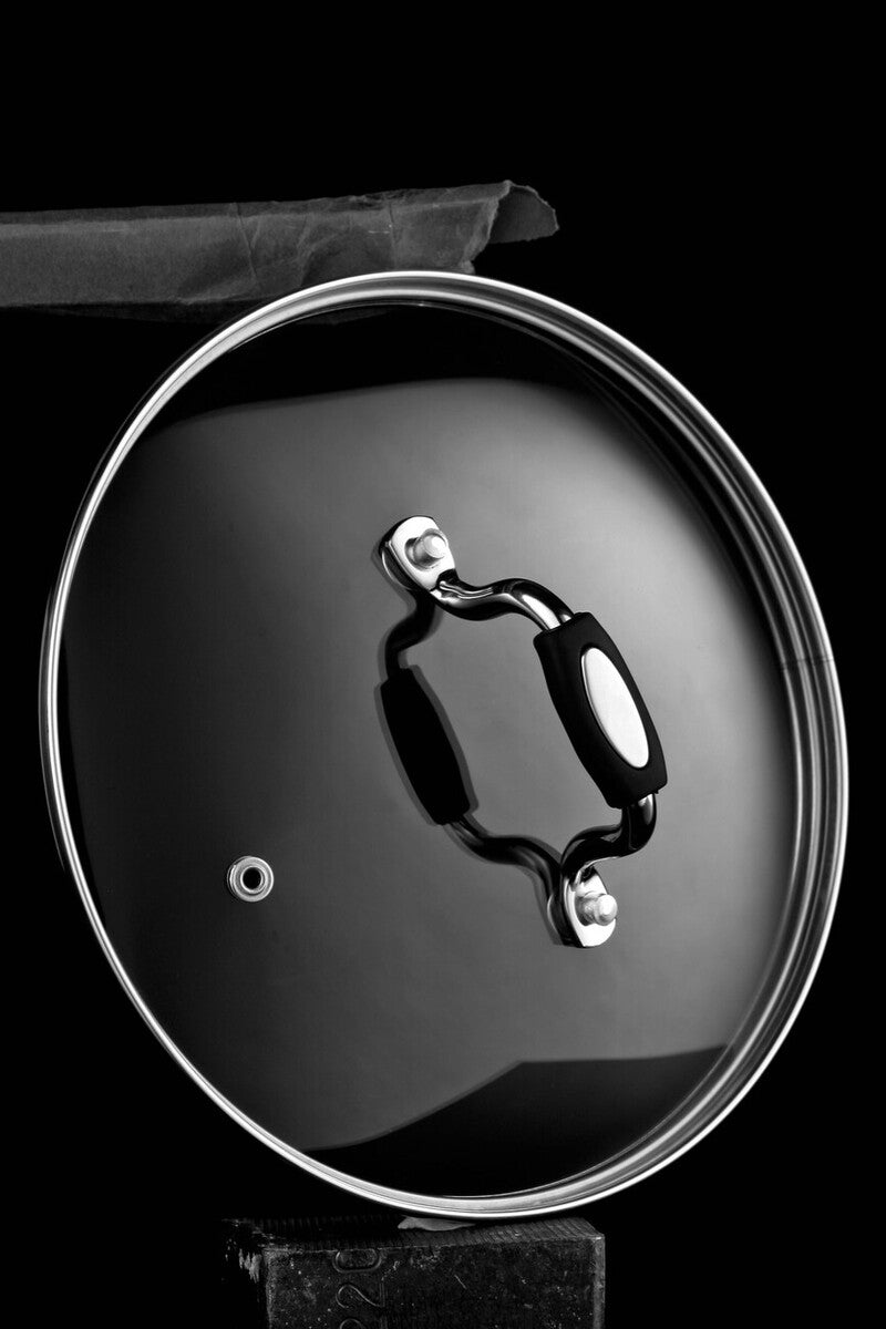 Tenzo 22 cm Stainless Steel Chip Pan with Glass Lid and Wire Basket