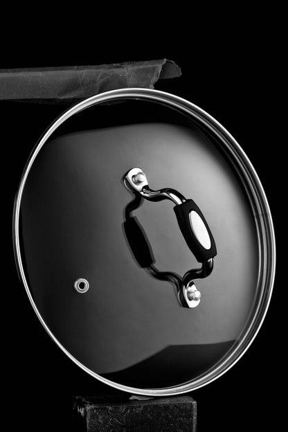 Tenzo 22 cm Stainless Steel Chip Pan with Glass Lid and Wire Basket