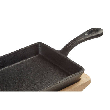 Hygge Square Pan On Wood Base