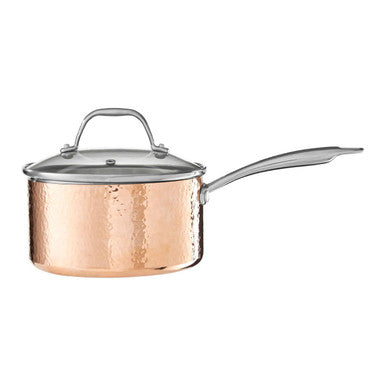 Minerva Medium 18 Cm Hammered Saucepan With Lid