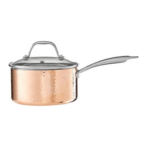 Minerva Medium 18 Cm Hammered Saucepan With Lid