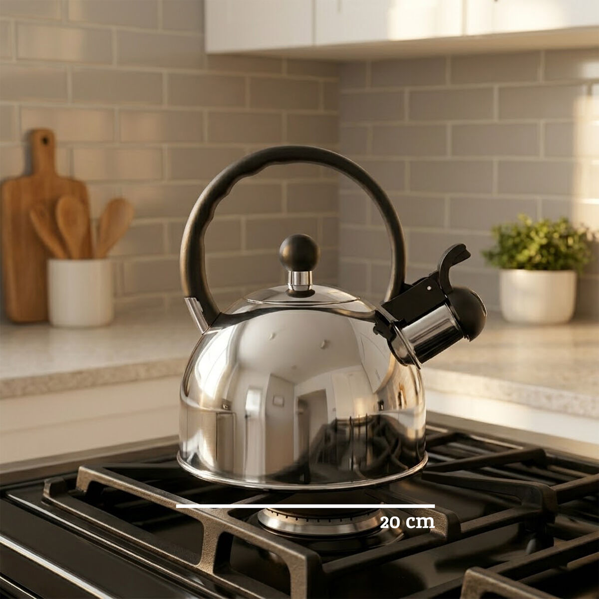 Stainless Steel 1 Litre Whistling Kettle | Zion