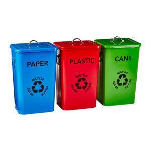Rex Set Of 3 Recycle Logo Bins