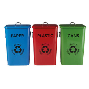 Set of 3 Recycle Logo Bins | REX