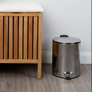 Arden Stainless Steel Pedal Bin with Removable Inner Bucket 5 Litre