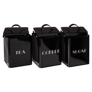 Easton 5 Piece Black Kitchen Storage Set