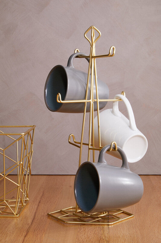 Vertex Contour Matte Gold Mug Tree