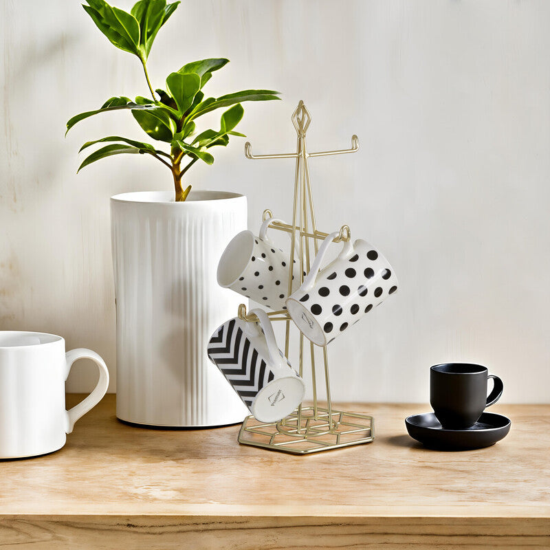 Vertex Contour Matte Gold Mug Tree