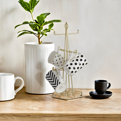 Vertex Contour Matte Gold Mug Tree