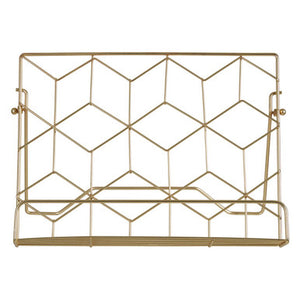Vertex Contour Matte Gold Finish Cookbook Stand