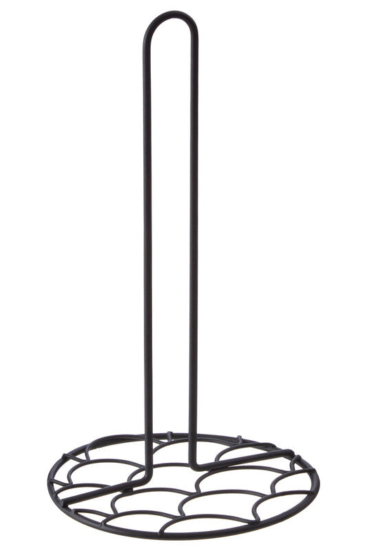 Vertex Deco Matt Black Kitchen Roll Holder