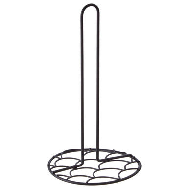 Vertex Deco Matt Black Kitchen Roll Holder
