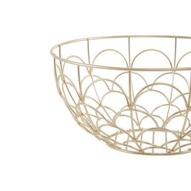 Vertex Deco Matte Gold Fruit Basket