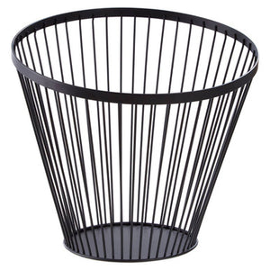 Emery Matt Black Wire Tall Basket