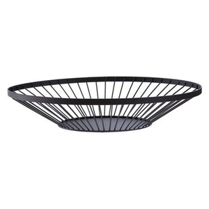 Emery Matt Black Fruit Basket with Flat Base