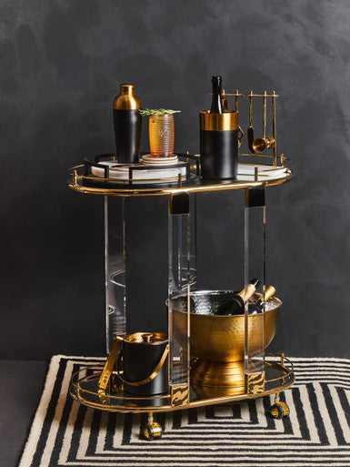 Mixology Black And Gold Finish Ice Bucket