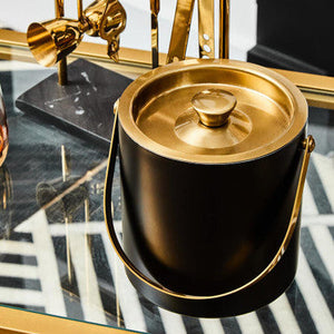 Mixology Black And Gold Finish Ice Bucket