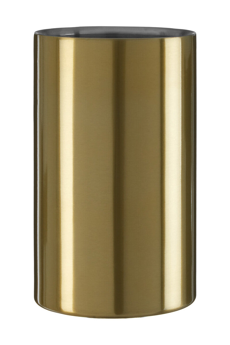 Gold cylindrical object on a white background