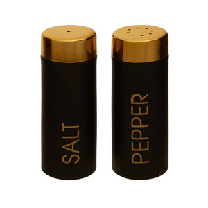 Liberty Black Enamel/Gold Salt and Pepper Set