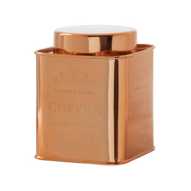 Chai Square Copper Finish Coffee Canister