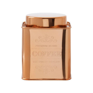 Chai Square Copper Finish Coffee Canister