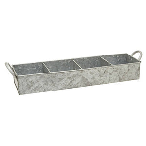 Drummond 4 Compartment Galvanised Steel Rectangular Tray