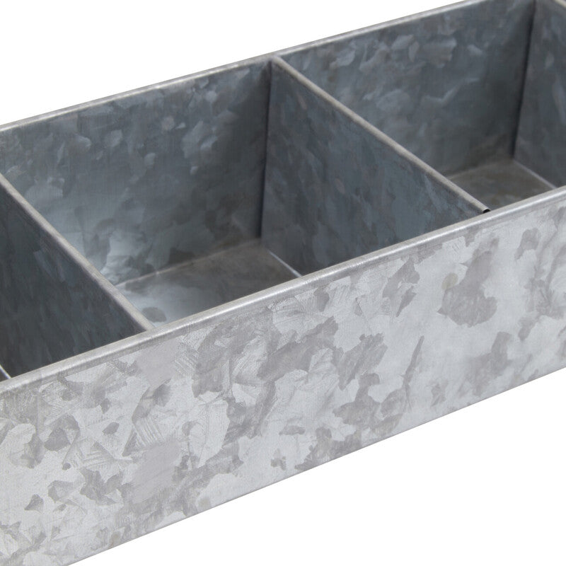 Drummond 4 Compartment Galvanised Steel Rectangular Tray