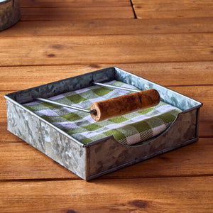 Drummond Galvanised Steel Napkin Holder