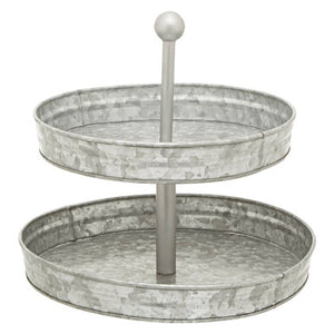 Drummond Two Tier Galvanised Steel Cake Stand