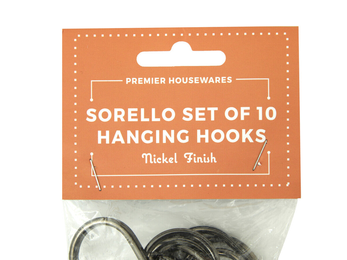 Sorello Set Of 10 Gunmetal Black Hooks