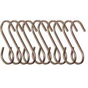 Set of 10 Brushed Steel Hooks | Sorello