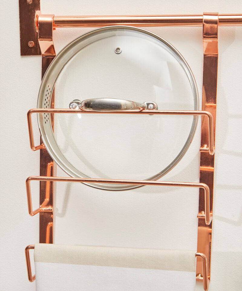 Sorello Rose Gold Hanging Pan Lid Rack
