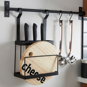 Matt Black Hanging Storage Rack | Sorello