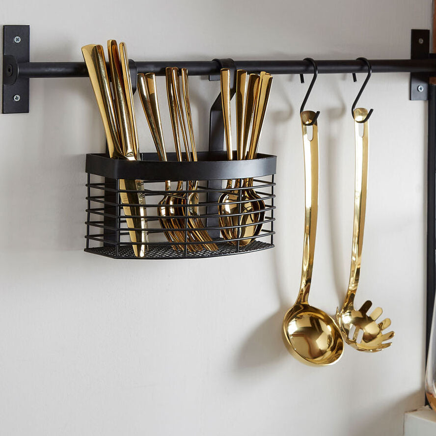 Sorello Matte Black Hanging Storage Basket