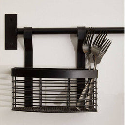 Sorello Matte Black Hanging Storage Basket