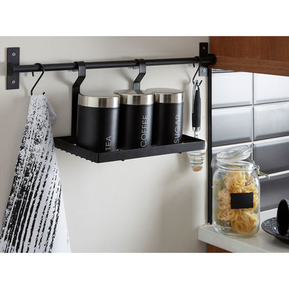 Sorello Matt Black Single Shelf Storage Rack