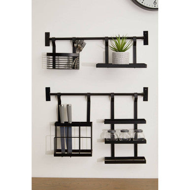 Sorello Matt Black Single Shelf Storage Rack