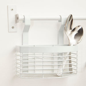 White Iron Hanging Storage Basket | Sorello